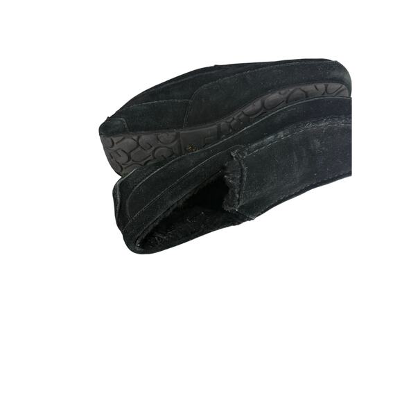 Ugg Black Suede Mens Ascot Slipper Size 12 Sheepskin Causal - Picture 5 of 9